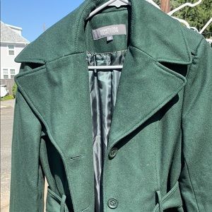 Green wool coat